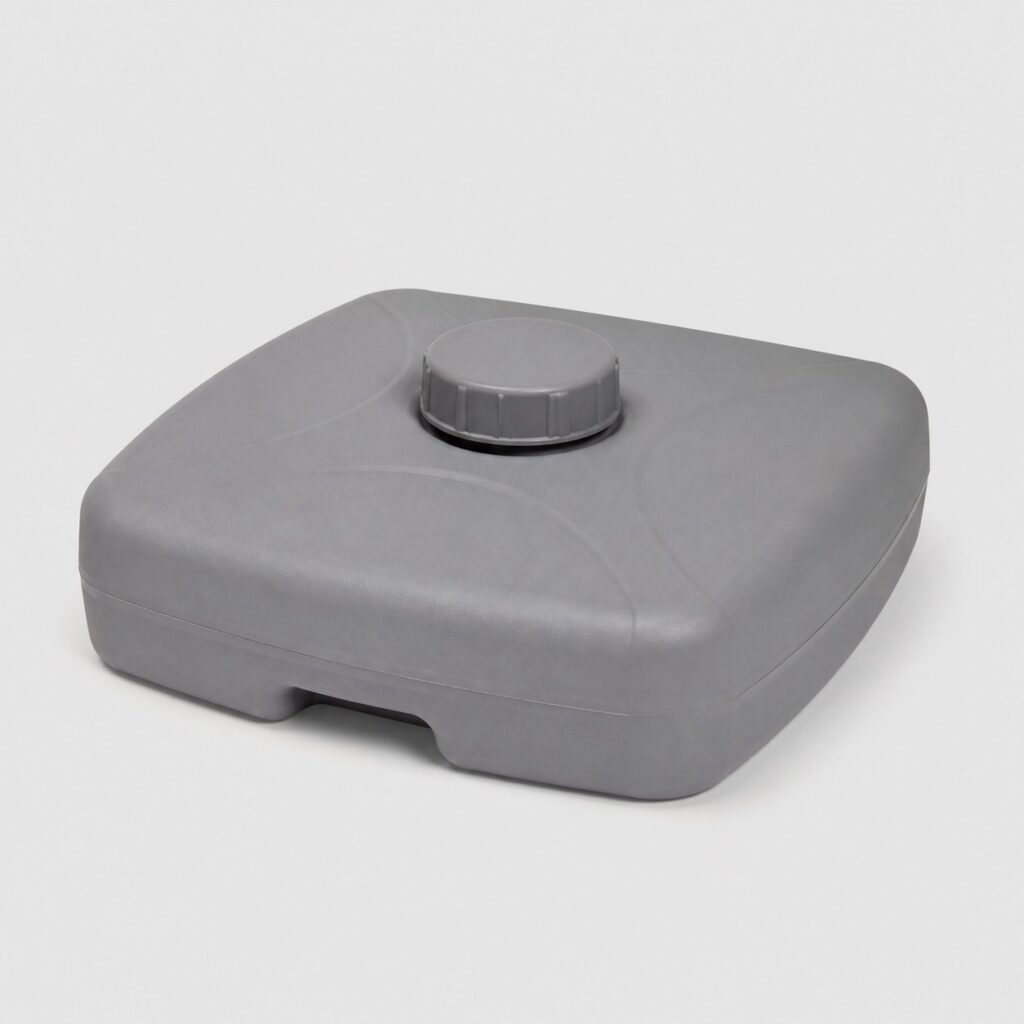Dalle de lestage creuse en plastique gris pierre sur fond gris clair